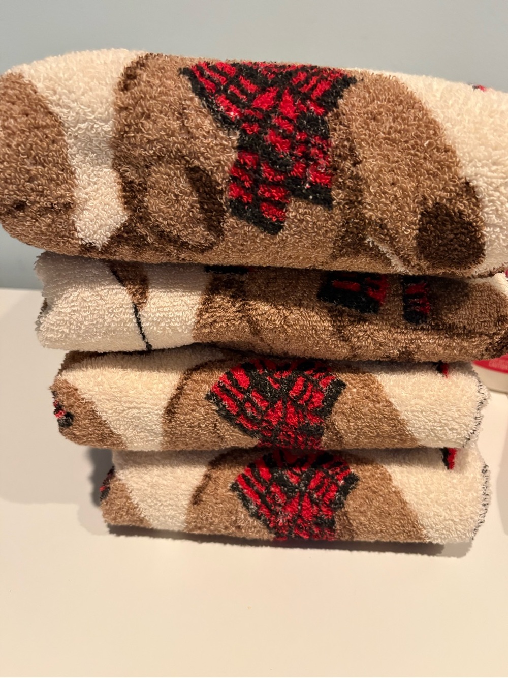 Lot of 4 Vintage R.A. Briggs Bear Bath Towel 90s Vintage